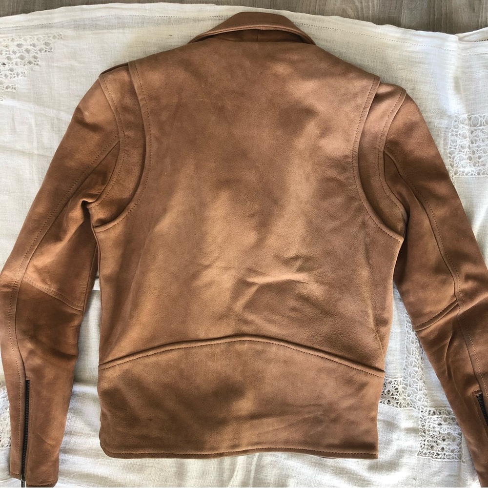 Understated Leather Brown Leather Motorcycle Jack… - image 4